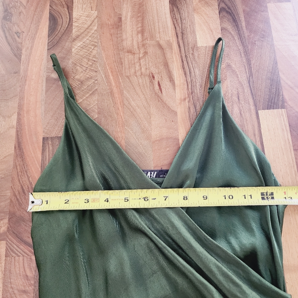 Zara Dark Green Midi Dress - Picture 10 of 14